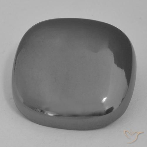 21.81ct Натуральный Средний серый Гематит, Подушка, Непрозрачный