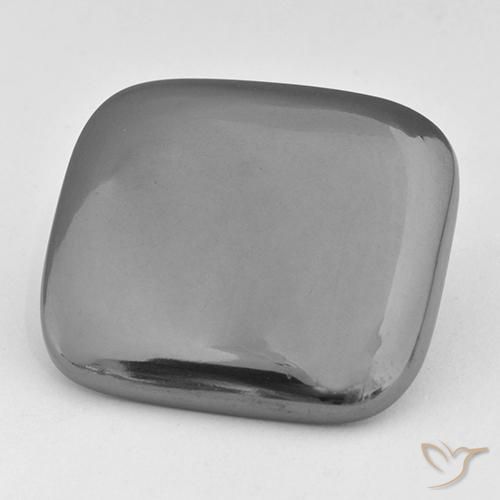 42.76ct Натуральный Средний серый Гематит, Подушка, Непрозрачный