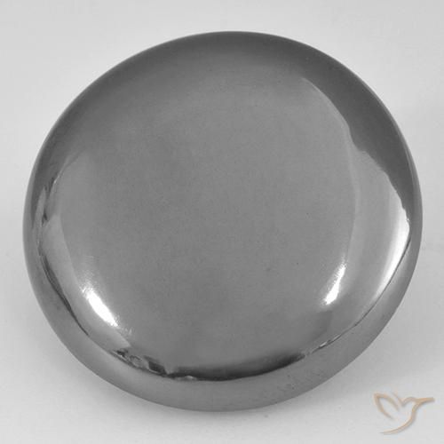 39.54ct Натуральный Серебристо-серый Гематит, Круглый, Непрозрачный