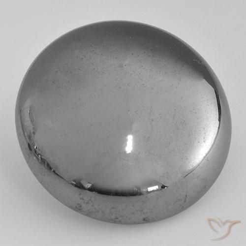 38.87ct Натуральный Средний серый Гематит, Круглый, Непрозрачный