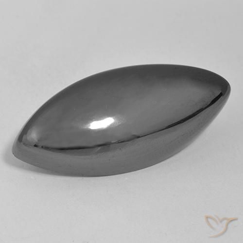 45.38ct Натуральный Серебристо-серый Гематит, Маркиза, Непрозрачный
