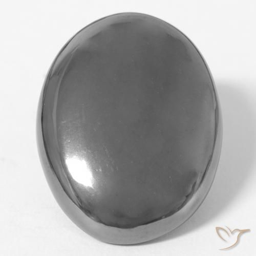 35.42ct Натуральный Средний серый Гематит, Овал, Непрозрачный