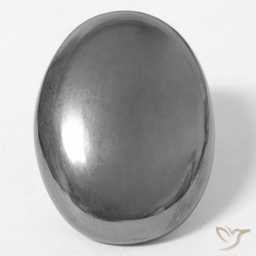 41.66ct Натуральный Серебристо-серый Гематит, Овал, Непрозрачный