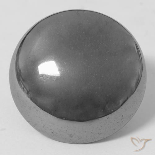 38.34ct Натуральный Серебристо-серый Гематит, Круглый, Непрозрачный