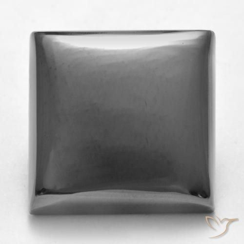 27.75ct Натуральный Средний серый Гематит, Квадрат, Непрозрачный