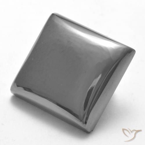23.78ct Натуральный Средний серый Гематит, Квадрат, Непрозрачный