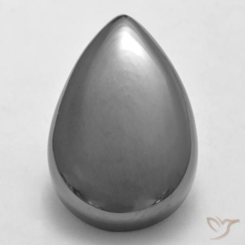 35.96ct Натуральный Средний серый Гематит, Форма груши, Непрозрачный