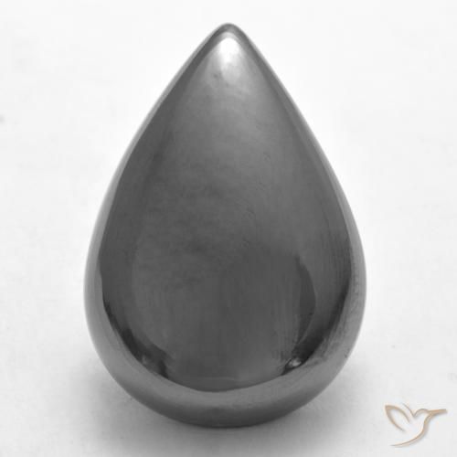 33.79ct Натуральный Средний серый Гематит, Форма груши, Непрозрачный