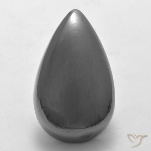 28.90ct Натуральный Средний серый Гематит, Форма груши, Непрозрачный