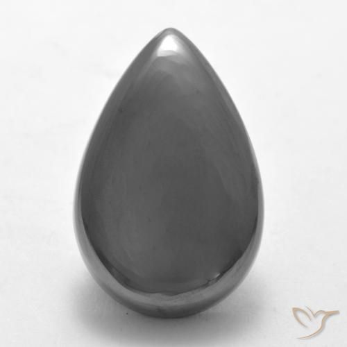 19.33ct Натуральный Серебристо-серый Гематит, Форма груши, Непрозрачный