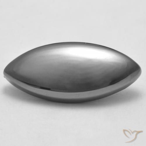 25.87ct Натуральный Средний серый Гематит, Маркиза, Непрозрачный
