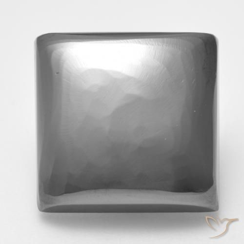 27.58ct Натуральный Серебристо-серый Гематит, Квадрат, Непрозрачный