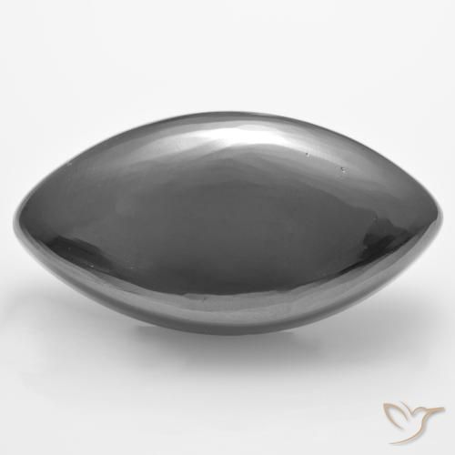 25.43ct Натуральный Серебристо-серый Гематит, Маркиза, Непрозрачный