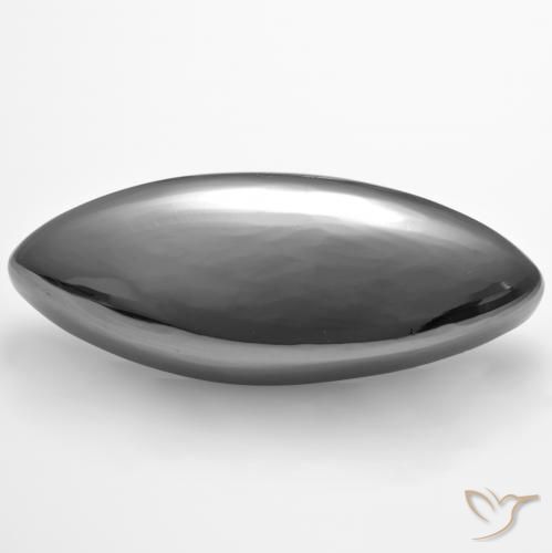 28.67 карата, натуральный Серебристо-серый Гематит, Маркиза, Непрозрачный