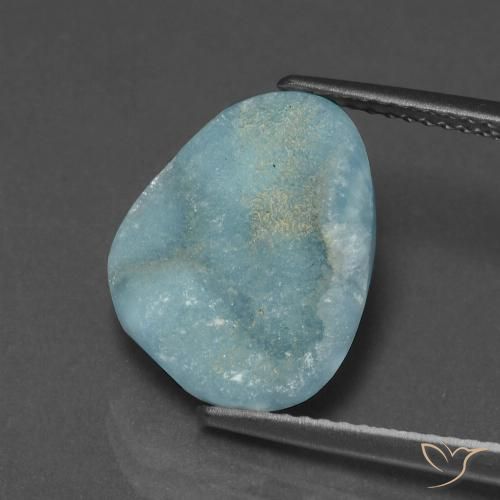 6.97ct Натуральный Зелено-голубой Гемиморфитовая друза, причудливая, Непрозрачный