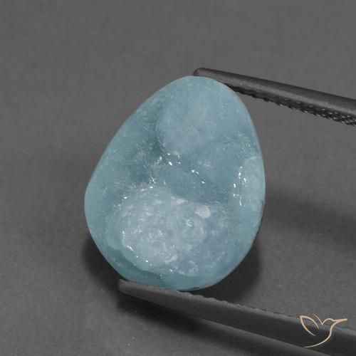 7.55ct Натуральный Светло-сине-зеленый Гемиморфитовая друза, причудливая, Непрозрачный