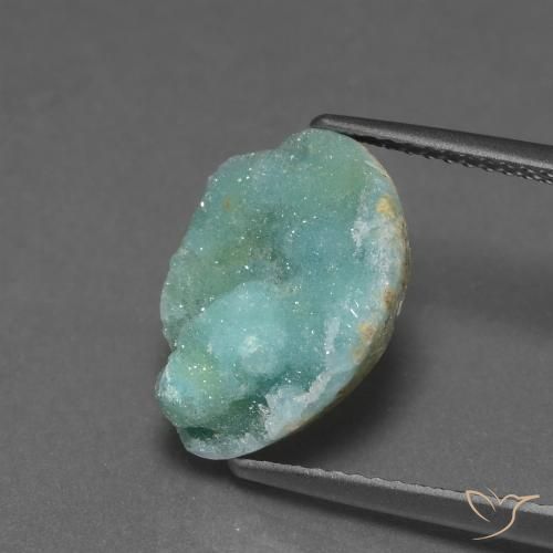 5.40ct Натуральный Buish Green Гемиморфитовая друза, причудливая, Непрозрачный