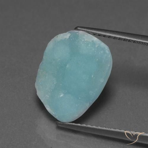 6.79ct Натуральный Морская пена зеленый Гемиморфитовая друза, причудливая, Непрозрачный