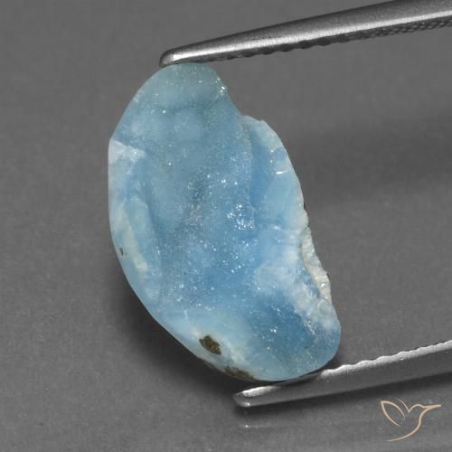 4.24ct Натуральный Электрический лазурно-синий Гемиморфитовая друза, причудливая, Непрозрачный