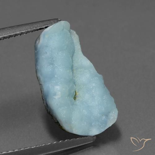 5.78ct Натуральный Светло-синий Гемиморфитовая друза, причудливая, Непрозрачный