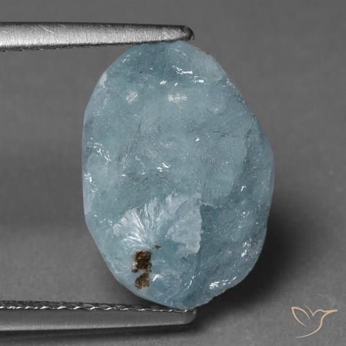 6.34ct Натуральный Светло-сине-зеленый Гемиморфитовая друза, причудливая, Непрозрачный