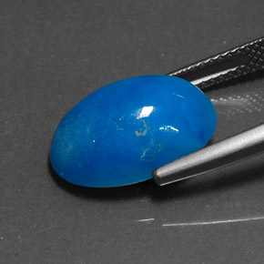 9.09 карата, натуральный Синий / Голубой Гемиморфит, Огранка Овал, Непрозрачный
