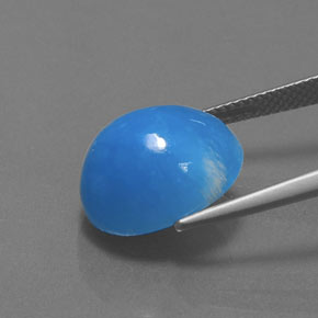 13.12 карата, натуральный Бело-синий Гемиморфит, Огранка Овал, Непрозрачный