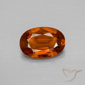 1.57ct Натуральный Темно-оранжевый Гранат Гессонит, Овал, Чистота VS