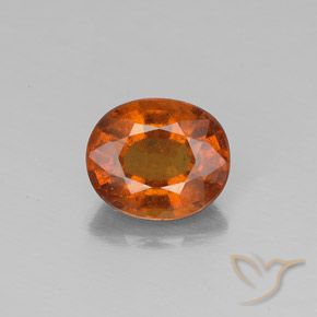 1.56ct Натуральный Medium Orange  Гранат Гессонит, Овал, VS-SI