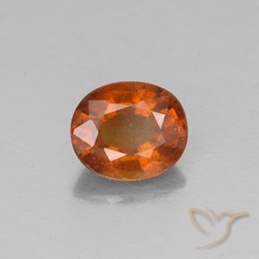 1.56 карата, натуральный Medium Orange  Гранат Гессонит, Овал, VS-SI