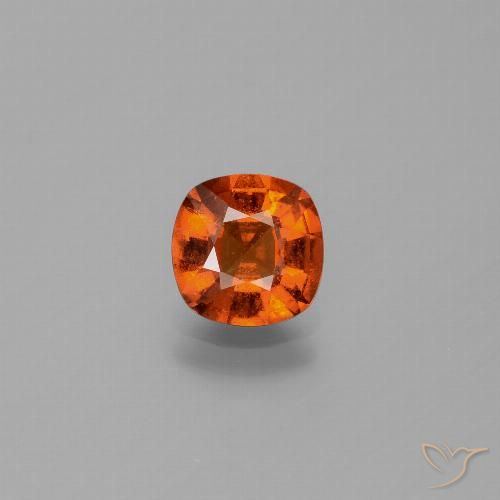 1.60ct Натуральный Янтарный Апельсин Гранат Гессонит, Подушка, VS-SI