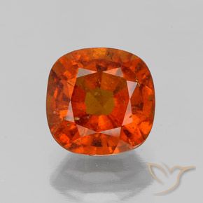 1.72ct Натуральный Огонь Оранжевый Гранат Гессонит, Подушка, VS-SI