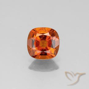 0.99ct Натуральный Темно-оранжевый Гранат Гессонит, Подушка, VS-SI