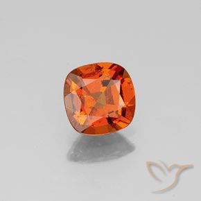 0.99 карата, натуральный Темно-оранжевый Гранат Гессонит, Подушка, VS-SI