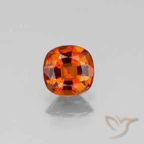 0.93ct Натуральный Янтарный Апельсин Гранат Гессонит, Подушка, VS-SI