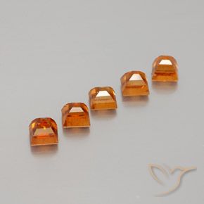 1.82 карата, натуральный Темно-оранжевый Гранат Гессонит, Квадрат, Чистота VS