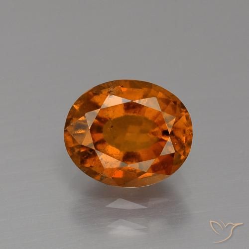 2.11ct Натуральный Красновато-оранжевый Гранат Гессонит, Овал, VS-SI
