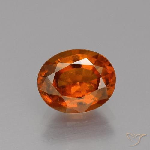 2.09ct Натуральный Темно-оранжевый Гранат Гессонит, Овал, Чистота VS