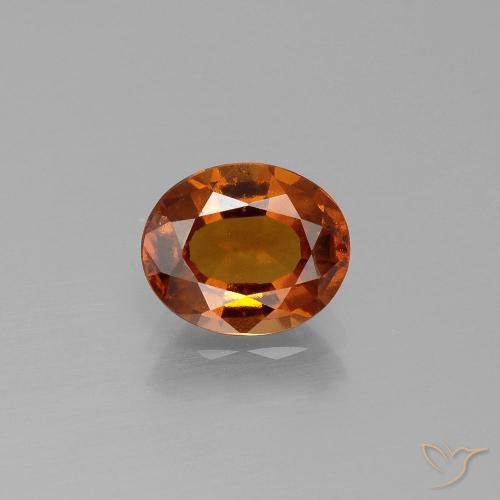 1.67ct Натуральный Красновато-оранжевый Гранат Гессонит, Овал, Чистота VS