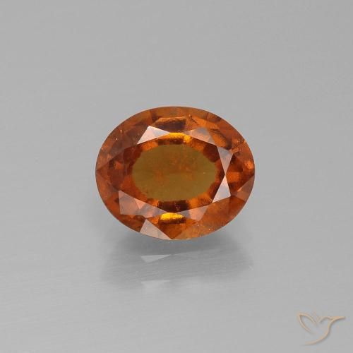 1.99ct Натуральный Средне-темно-оранжевый Гранат Гессонит, Овал, VS-SI