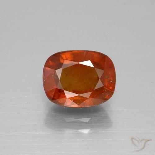 2.80ct Натуральный Огонь Оранжевый Гранат Гессонит, Подушка, SI
