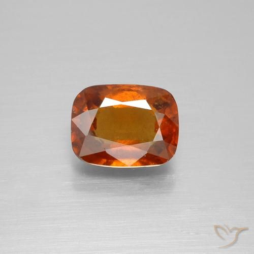 2.61ct Натуральный Огонь Оранжевый Гранат Гессонит, Подушка, Чистота VS