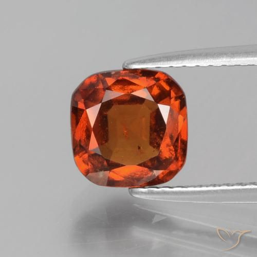 2.31ct Натуральный Красновато-оранжевый Гранат Гессонит, Подушка, Чистота VS