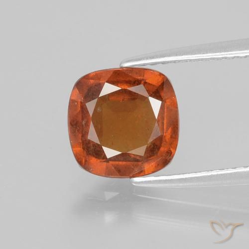 1.96ct Натуральный Огонь Оранжевый Гранат Гессонит, Подушка, VS-SI