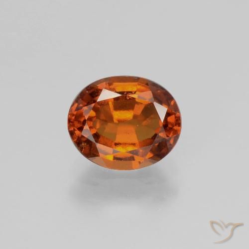 1.75ct Натуральный Темно-оранжевый Гранат Гессонит, Овал, Чистота VS