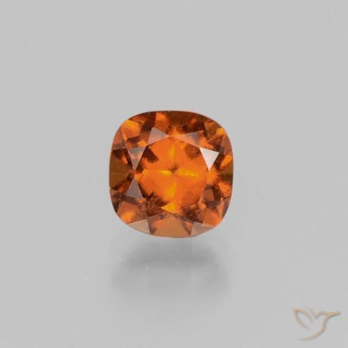 1.47ct Натуральный Темно-оранжевый Гранат Гессонит, Подушка, Чистота VS