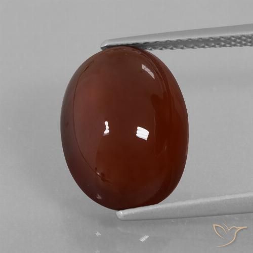 7.29ct Натуральный Средне-темно-коричневый Гранат Гессонит, Овал, Полупрозрачный