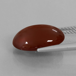 7.09 карата, натуральный Средне-темно-коричневый Гранат Гессонит, Огранка Овал, Полупрозрачный