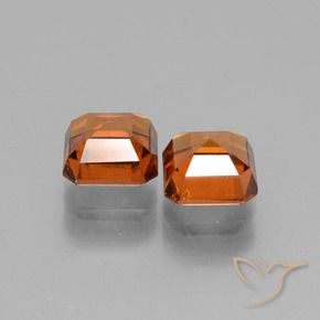 2.98 карата, натуральный Средний апельсин Гранат Гессонит, Октагон / Изумрудная Огранка, VS-SI