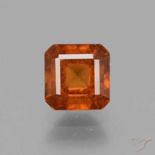 1.81ct Натуральный Средний апельсин Гранат Гессонит, Изумрудная огранка, Чистота VS